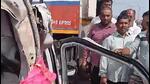 We had set up an interception point in Shikrapur and the container was stopped, the locals thrashed the driver due to which he sustained injuries, said police. (VIDEO GRAB) We had set up an interception point in Shikrapur and the container was stopped, the locals thrashed the driver due to which he sustained injuries, said police. (VIDEO GRAB)