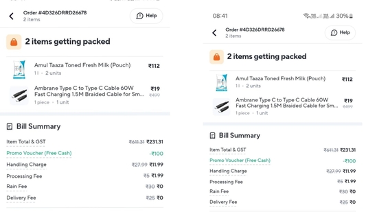 Many users pointed out the addition of a "rain fee" on Zepto.(Reddit/ @r/delhi) Many users pointed out the addition of a "rain fee" on Zepto.(Reddit/ @r/delhi)