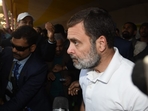 Congress leader Rahul Gandhi arrives at the protest site where protestors are holding a dharna to protest against alleged paper leak and irregularities in the BPSC 70th Integrated Combined Competitive Examination (CCE) 2024 at Gardanibag, in Patna.(Santosh Kumar) Congress leader Rahul Gandhi arrives at the protest site where protestors are holding a dharna to protest against alleged paper leak and irregularities in the BPSC 70th Integrated Combined Competitive Examination (CCE) 2024 at Gardanibag, in Patna.(Santosh Kumar)
