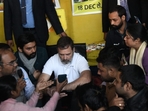 Rahul Gandhi was seen patiently listening to the candidates who raised slogans Rahul Gandhi was seen patiently listening to the candidates who raised slogans