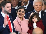 JD Vance was sworn in as the US Vice President. He was accompanied by wife Usha Chilukuri and their three children. (AFP) JD Vance was sworn in as the US Vice President. He was accompanied by wife Usha Chilukuri and their three children. (AFP)