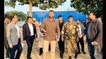 Deputy commissioner (DC) Jitendra Jorwal reviewing arrangements PAU sports stadium in Ludhiana on Monday. (HT Photo) Deputy commissioner (DC) Jitendra Jorwal reviewing arrangements PAU sports stadium in Ludhiana on Monday. (HT Photo)