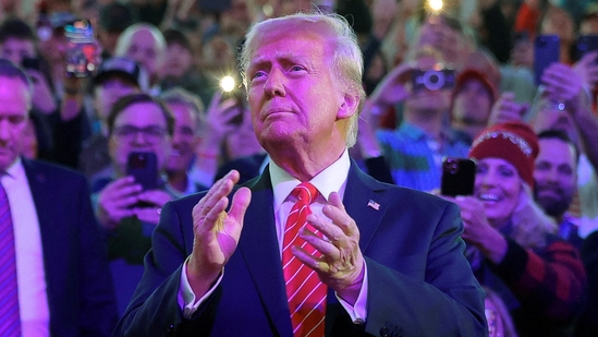 U.S. President-elect Donald Trump arrives to attend a rally the day before he is scheduled to be inaugurated for a second term, in Washington, U.S., January 19, 2025.(REUTERS/Carlos Barria)