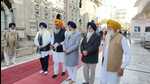 A group of SGPC members on Wednesday approached the Akal Takht seeking action against Shiromani Akali Dal (SAD) leaders for “not complying” with the December 2 decree of the highest Sikh temporal seat in totality. (HT Photo) A group of SGPC members on Wednesday approached the Akal Takht seeking action against Shiromani Akali Dal (SAD) leaders for “not complying” with the December 2 decree of the highest Sikh temporal seat in totality. (HT Photo)