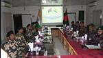 A sector commander meeting between the Border Security Force (BSF) and Border Guard Bangladesh (BGB) on Thursday. (HT Photo) A sector commander meeting between the Border Security Force (BSF) and Border Guard Bangladesh (BGB) on Thursday. (HT Photo)