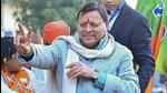 Uttarakhand chief minister Pushkar Singh Dhami during a roadshow in Dehradun. (X/@pushkardhami) Uttarakhand chief minister Pushkar Singh Dhami during a roadshow in Dehradun. (X/@pushkardhami)