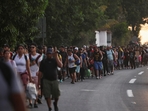 President Trump issued decrees that effectively halted migration along the US-Mexico border, leaving tens of thousands of migrants stranded in camps, shelters, and various accommodations throughout Mexico, from the southern regions to the Rio Grande.(REUTERS)