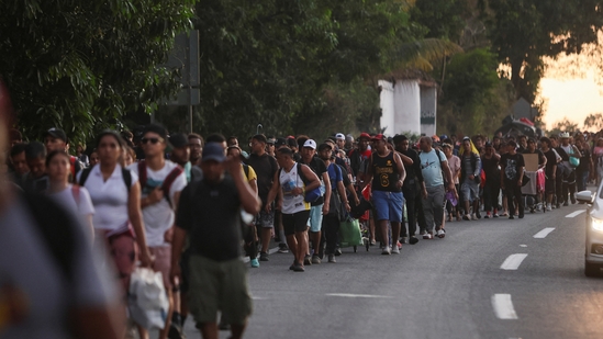 President Trump issued decrees that effectively halted migration along the US-Mexico border, leaving tens of thousands of migrants stranded in camps, shelters, and various accommodations throughout Mexico, from the southern regions to the Rio Grande.(REUTERS)