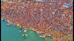 Sea of humanity at Mahakumbh ahead of the second Amrit Snan of Mauni Amavasya in Prayagraj on Tuesday. (Photo: UP Information Dept) Sea of humanity at Mahakumbh ahead of the second Amrit Snan of Mauni Amavasya in Prayagraj on Tuesday. (Photo: UP Information Dept)