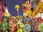 Happy Lunar New Year 2025: Participants perform during the celebration on the eve of the Lunar New Year, in Moscow, Russia. Lunar New Year is an opportunity to share meals, attend traditional performances, and set off firecrackers and fireworks.(REUTERS)