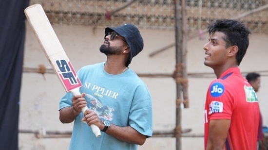 Shreyas Iyer with Suryansh Shedge Shreyas Iyer with Suryansh Shedge