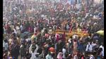 Devotees arrive to take a dip at Sangam during the ongoing Mahakumbh, in Prayagraj, Thursday. (PTI Photo) Devotees arrive to take a dip at Sangam during the ongoing Mahakumbh, in Prayagraj, Thursday. (PTI Photo)