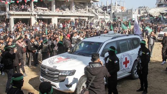 Three additional Israeli hostages and five Thai detainees were released by Hamas on Thursday, marking the third such release since a truce in the Gaza Strip was established earlier this month. An further 110 Palestinian detainees were anticipated to be released by Israel.(REUTERS/Mahmoud Issa)