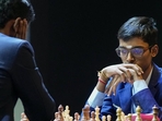 R Praggnanandhaa defeated D Gukesh in the tiebreaker to win the Tata Steel Masters title. (PTI)(HT_PRINT) R Praggnanandhaa defeated D Gukesh in the tiebreaker to win the Tata Steel Masters title. (PTI)(HT_PRINT)