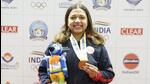 Sift Kaur Samra won the 50m 3 position gold at the National Games on Monday. Sift Kaur Samra won the 50m 3 position gold at the National Games on Monday.