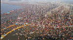 An aerial view of Triveni Sangam during the Mahakumbh (Deepak Gupta/HT) An aerial view of Triveni Sangam during the Mahakumbh (Deepak Gupta/HT)