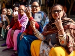 The voter turnout percentage, as per EC data, stood 57.7 per cent at 5 pm. (ANI) The voter turnout percentage, as per EC data, stood 57.7 per cent at 5 pm. (ANI)