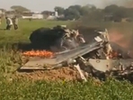 IAF Mirage 2000 fighter jet crashes near MP's Shivpuri(PTI) IAF Mirage 2000 fighter jet crashes near MP's Shivpuri(PTI)