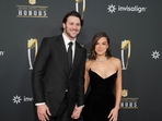 Josh Allen and Hailee Steinfeld on the red carpet before Super Bowl LIX NFL Honors at Saenger Theatre.(USA TODAY Sports via Reuters Con)