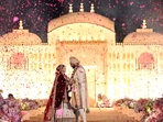 Jeet Adani on Friday married fiance Diva Shah at a small and intimate, traditional ceremony in Gujarat's Ahmedabad.(HT) Jeet Adani on Friday married fiance Diva Shah at a small and intimate, traditional ceremony in Gujarat's Ahmedabad.(HT)