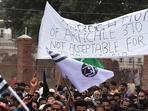 A file photo of protests in Muzaffarabad, Pakistan-Occupied Kashmir A file photo of protests in Muzaffarabad, Pakistan-Occupied Kashmir