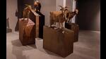 Alex Davis’s work,The Pashmina Tribe, features mountain goats made of aluminium and steel. Alex Davis’s work,The Pashmina Tribe, features mountain goats made of aluminium and steel.