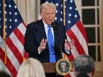 US President Donald Trump speaks as he hosts a dinner for US Republican Senators at his Mar-a-Lago resort in Palm Beach, Florida, on Febrary 7, 2025. (Photo by ROBERTO SCHMIDT / AFP)(AFP) US President Donald Trump speaks as he hosts a dinner for US Republican Senators at his Mar-a-Lago resort in Palm Beach, Florida, on Febrary 7, 2025. (Photo by ROBERTO SCHMIDT / AFP)(AFP)