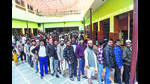 Voters wait in queues to cast their votes for the Delhi Assembly elections, at Mustafabad constituency. (ANI PHOTO) Voters wait in queues to cast their votes for the Delhi Assembly elections, at Mustafabad constituency. (ANI PHOTO)