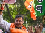Parvesh Verma, the BJP's candidate from the New Delhi assembly seat paid tribute to his father, former CM Sahib Singh Verma(Sanchit Khanna/HT) Parvesh Verma, the BJP's candidate from the New Delhi assembly seat paid tribute to his father, former CM Sahib Singh Verma(Sanchit Khanna/HT)