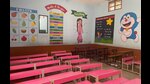 A classroom of a government senior secondary school where development work was done, in Ludhiana. (HT Photo) A classroom of a government senior secondary school where development work was done, in Ludhiana. (HT Photo)