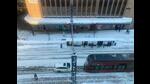 The view of a street from a sixth-floor window in Finland’s sauna capital of Tampere last December. (Photo by the writer) The view of a street from a sixth-floor window in Finland’s sauna capital of Tampere last December. (Photo by the writer)