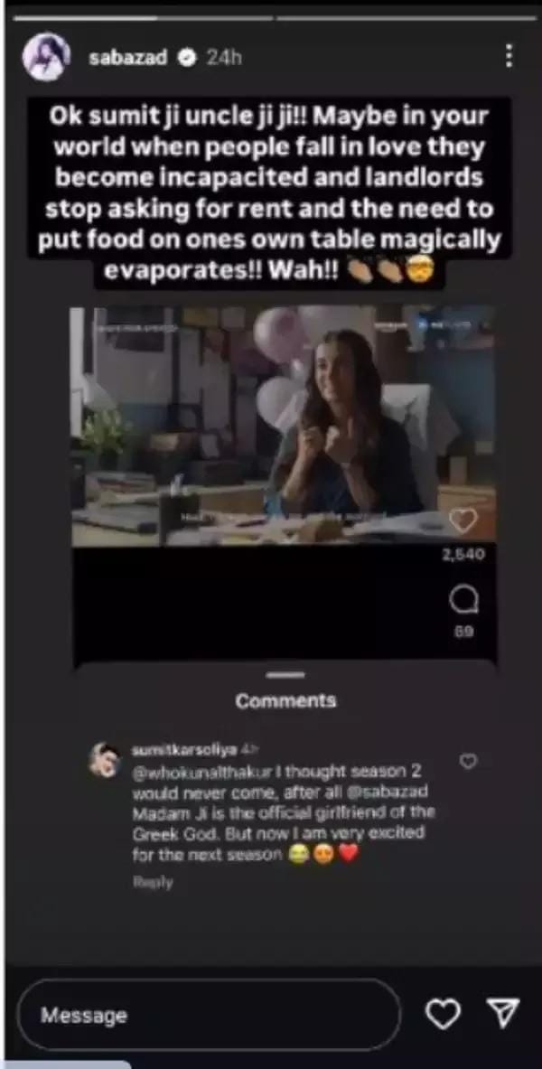 Saba via Instagram Stories. Saba via Instagram Stories.