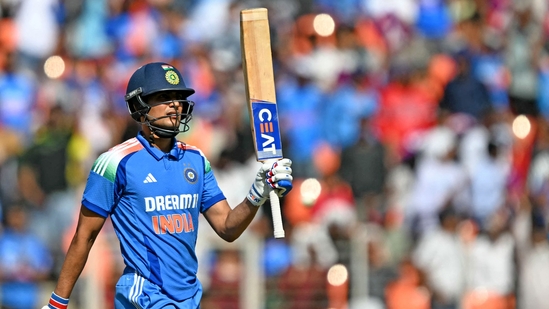 Gill and Kohli switched gears and went on to blast 116 runs in 107 balls for the second wicket. Gill went past 50 for a third consecutive time in the series 51 balls. (AFP)