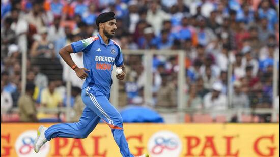 Arshdeep Singh during the third ODI against England earlier this week. (PTI) Arshdeep Singh during the third ODI against England earlier this week. (PTI)