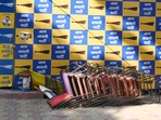 New Delhi, India - Feb. 9, 2025: Empty AAP HQ after Delhi Assembly election result in New Delhi, India, on Sunday, February 9, 2025. (Photo by Arvind Yadav/ Hindustan Times)(Hindustan Times) New Delhi, India - Feb. 9, 2025: Empty AAP HQ after Delhi Assembly election result in New Delhi, India, on Sunday, February 9, 2025. (Photo by Arvind Yadav/ Hindustan Times)(Hindustan Times)