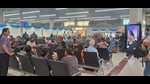 Passengers pack the lobby at Prayagraj airport on Monday (HT Photo) Passengers pack the lobby at Prayagraj airport on Monday (HT Photo)