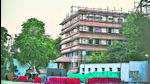 A view of the under-construction Delhi BJP Building at DDU Marg in New Delhi, India on Tuesday. (RAJ K RAJ /HT PHOTO) A view of the under-construction Delhi BJP Building at DDU Marg in New Delhi, India on Tuesday. (RAJ K RAJ /HT PHOTO)