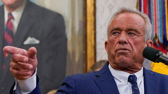 The remarks by Robert F. Kennedy Jr. were delivered during a welcome ceremony for the new health secretary at the agency's headquarters in Washington. (File)(REUTERS)