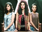 Kirti Kulhari and Taapsee Pannu along with Andrea Tariang in Pink. Kirti Kulhari and Taapsee Pannu along with Andrea Tariang in Pink.