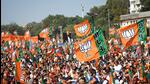 A view of the crowd at Ramlila Ground on Thursday morning. (Sanchit Khanna/HT Photo) A view of the crowd at Ramlila Ground on Thursday morning. (Sanchit Khanna/HT Photo)
