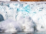 A mass of ice breaking away from the Apusiajik glacier, near Kulusuk (aslo spelled Qulusuk), a settlement in Sermersooq on the southeastern shore of Greenland. The Arctic has warmed three times more quickly than the planet as a whole, and faster than previously thought. (AFP) A mass of ice breaking away from the Apusiajik glacier, near Kulusuk (aslo spelled Qulusuk), a settlement in Sermersooq on the southeastern shore of Greenland. The Arctic has warmed three times more quickly than the planet as a whole, and faster than previously thought. (AFP)