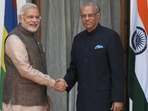 PM Narendra Modi with Mauritian Prime Minister Navin Ramgoolam. (File photo) PM Narendra Modi with Mauritian Prime Minister Navin Ramgoolam. (File photo)