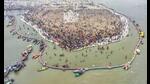 By 8 PM on Saturday, the total count of devotees who had taken a holy dip in the Sangam waters since the beginning of the mela on January 13 crossed 60.74 crore. (Sourced) By 8 PM on Saturday, the total count of devotees who had taken a holy dip in the Sangam waters since the beginning of the mela on January 13 crossed 60.74 crore. (Sourced)