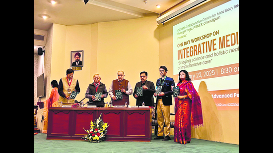 Experts during the workshop at APC auditorium on the premises of PGIMER, Chandigarh, on Saturday. (HT Photo) Experts during the workshop at APC auditorium on the premises of PGIMER, Chandigarh, on Saturday. (HT Photo)