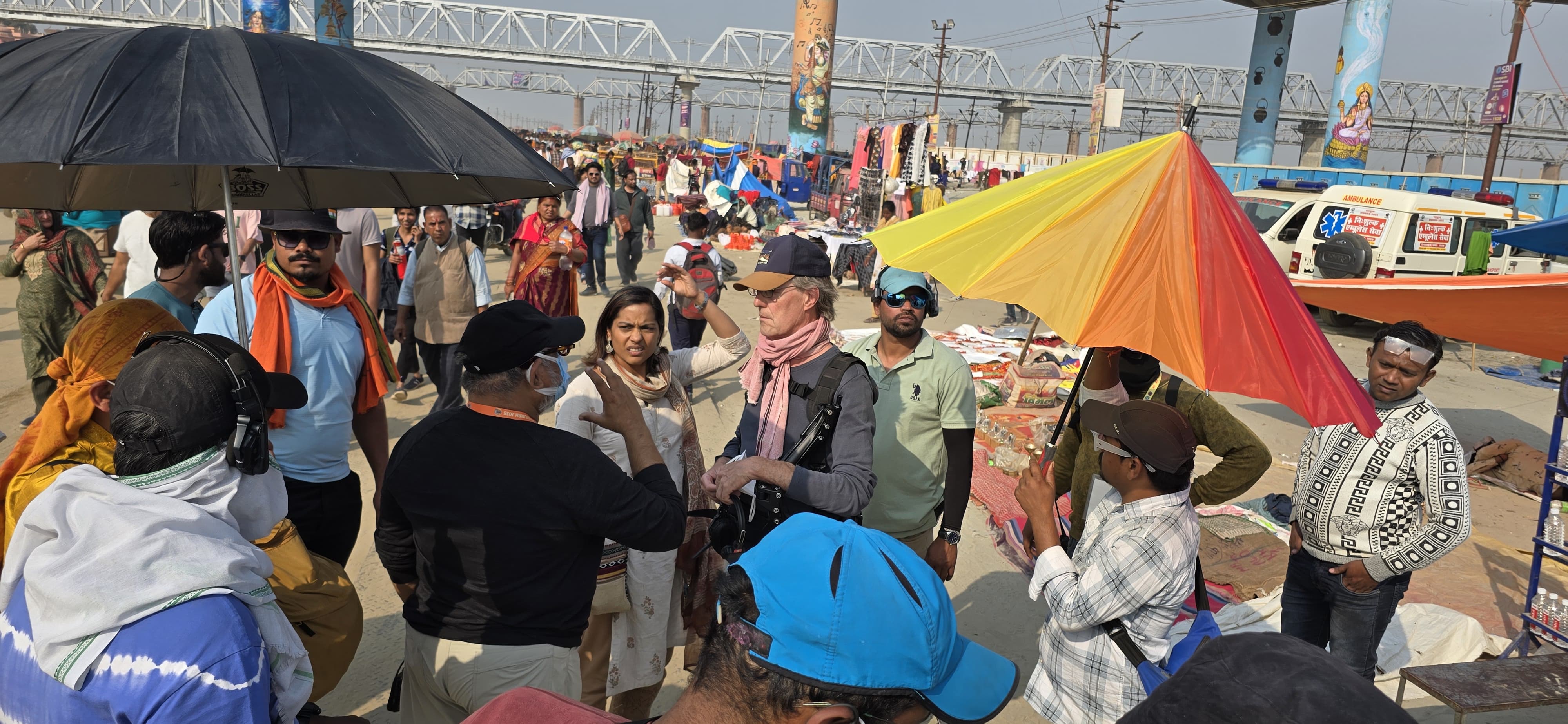 Actor Shahana Goswami shooting for director Bharat Bala during the Maha Kumbh Mela in Prayagraj(HT Photo) Actor Shahana Goswami shooting for director Bharat Bala during the Maha Kumbh Mela in Prayagraj(HT Photo)