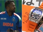 Richard Mille timepiece worn by Hardik Pandya valued at $300,000. (Twitter) Richard Mille timepiece worn by Hardik Pandya valued at $300,000. (Twitter)