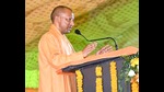 Chief minister Yogi Adityanath at an event in the Mahakumbh Mela area on Sunday. (HT) Chief minister Yogi Adityanath at an event in the Mahakumbh Mela area on Sunday. (HT)