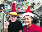 Christmas on the ISS. Sunita Williams and Butch Wilmore have now been stranded in space for exactly seven months. (NASA)(HT_PRINT) Christmas on the ISS. Sunita Williams and Butch Wilmore have now been stranded in space for exactly seven months. (NASA)(HT_PRINT)