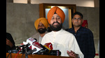 Congress MLA and Leader of Opposition Partap singh Bajwa during the special session of Punjab Vidhan Sabha in Chandigarh on Monday. (Ravi Kumar/HT) Congress MLA and Leader of Opposition Partap singh Bajwa during the special session of Punjab Vidhan Sabha in Chandigarh on Monday. (Ravi Kumar/HT)