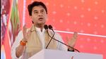 Union minister Jyotiraditya Scindia at the Advantage Assam 2.0 Infrastructure and Investment Summit on Tuesday. (Photo from X) Union minister Jyotiraditya Scindia at the Advantage Assam 2.0 Infrastructure and Investment Summit on Tuesday. (Photo from X)